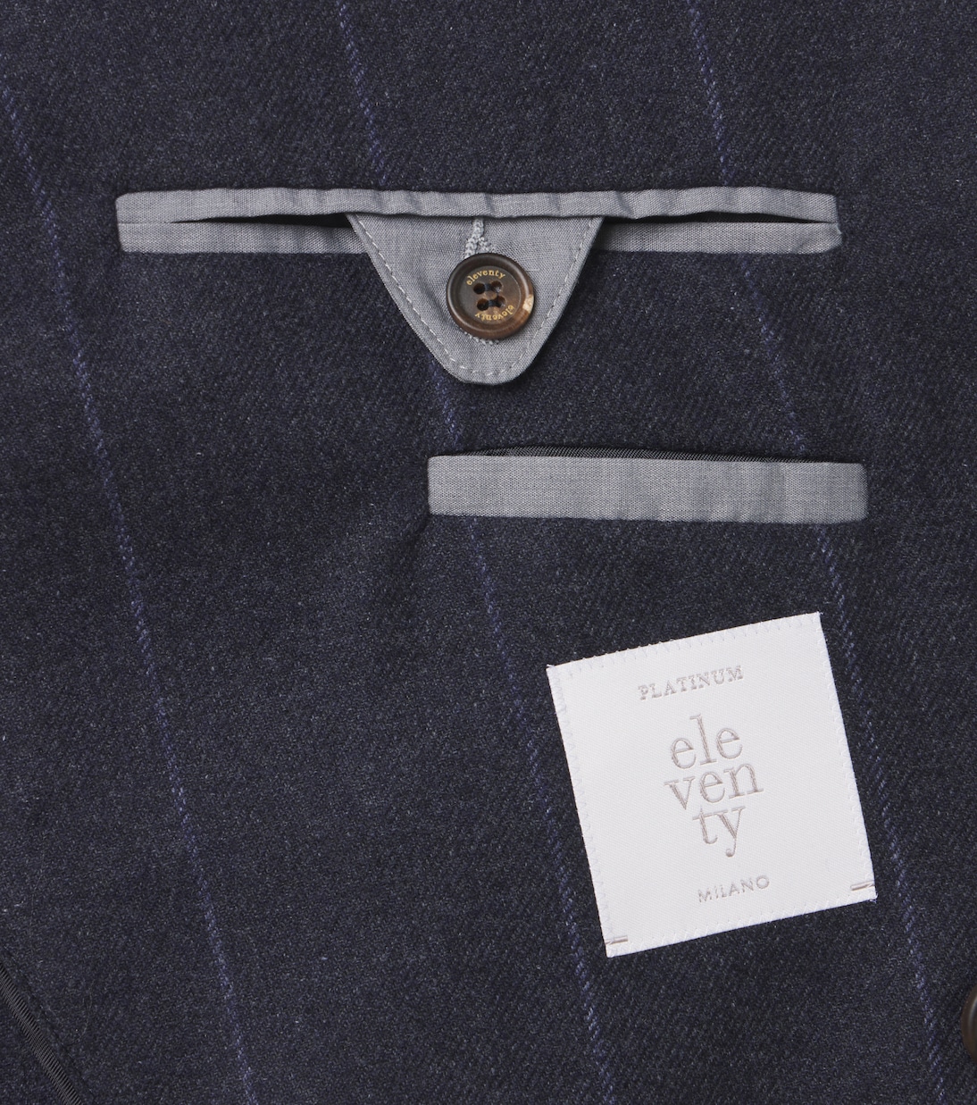 Blazer rayé en laine, coton et cachemire | Eleventy