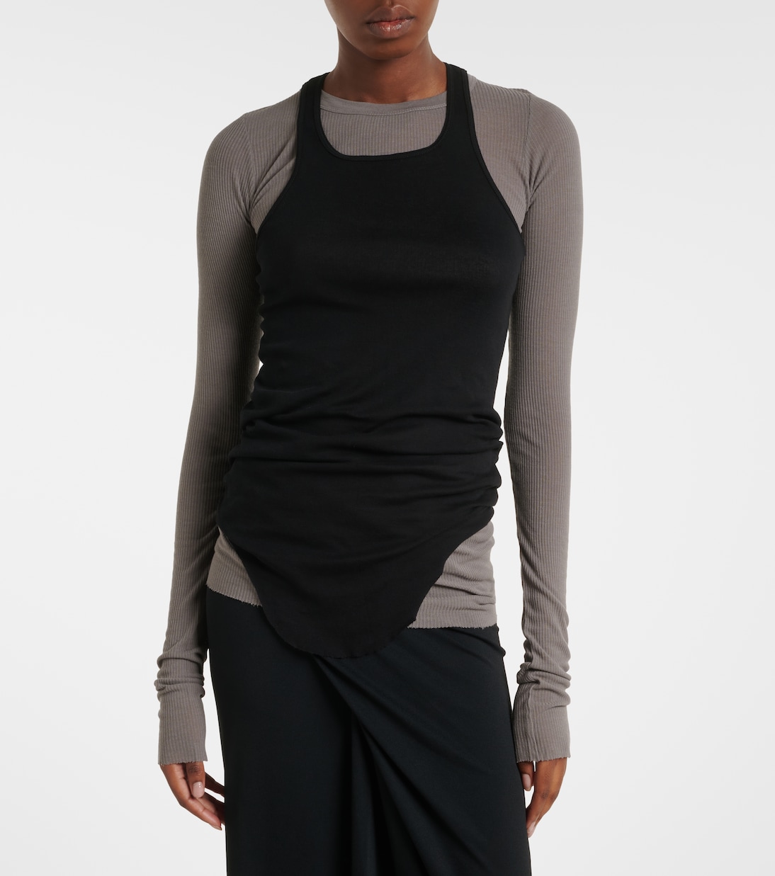 Ribbed-knit cotton tank top  | Rick Owens