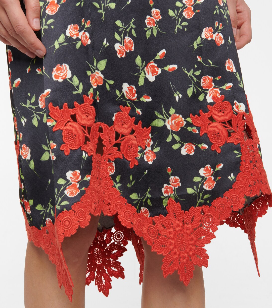 Robe midi à fleurs | Rabanne