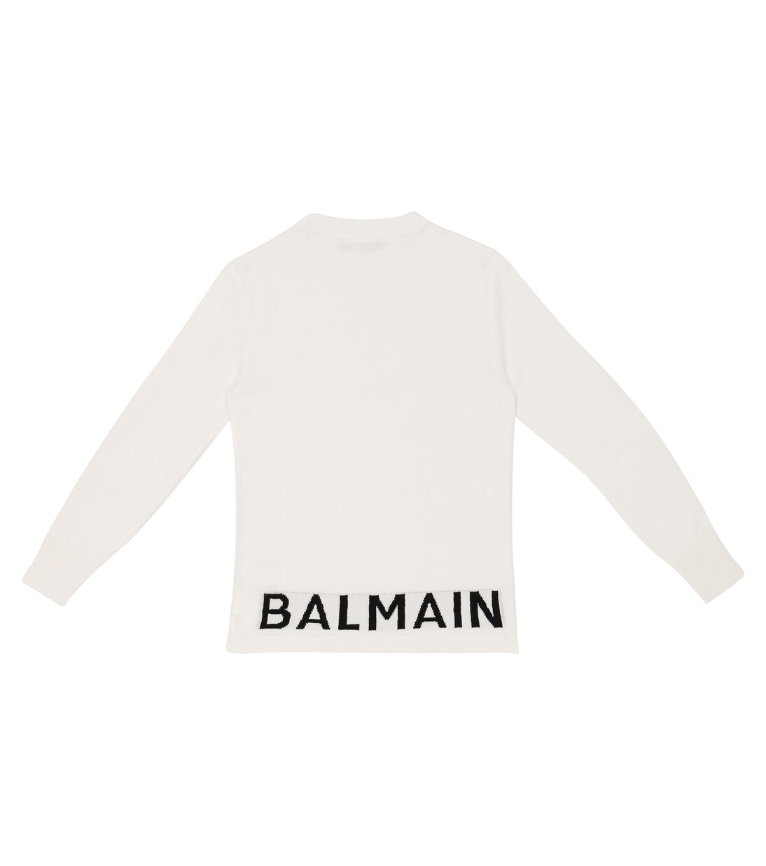 Logo virgin wool sweater | Balmain Kids