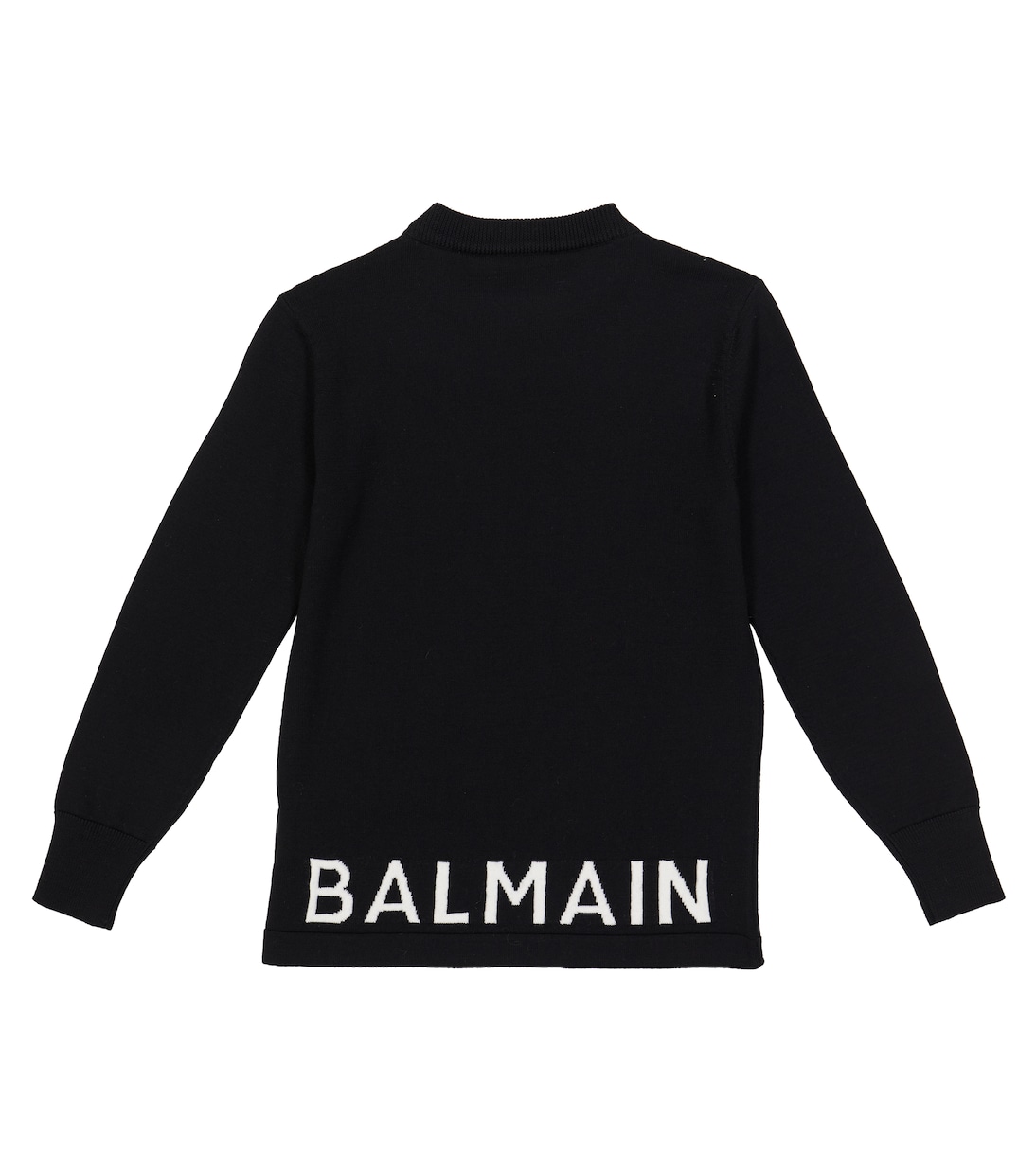 Logo intarsia wool sweater | Balmain Kids