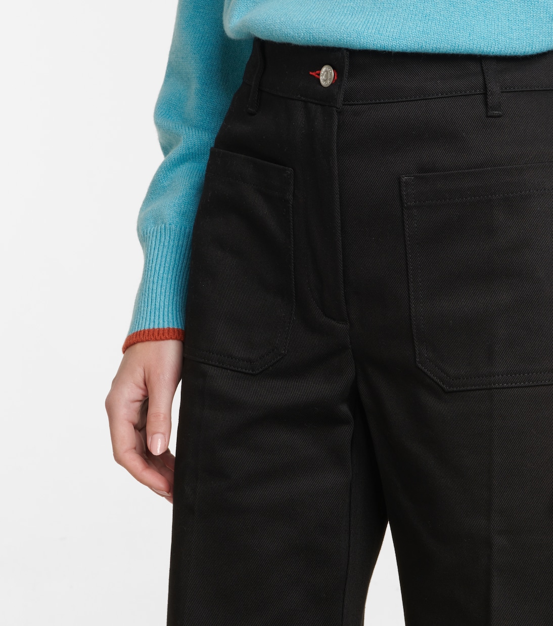 Jean ample à taille haute en coton | Victoria Beckham