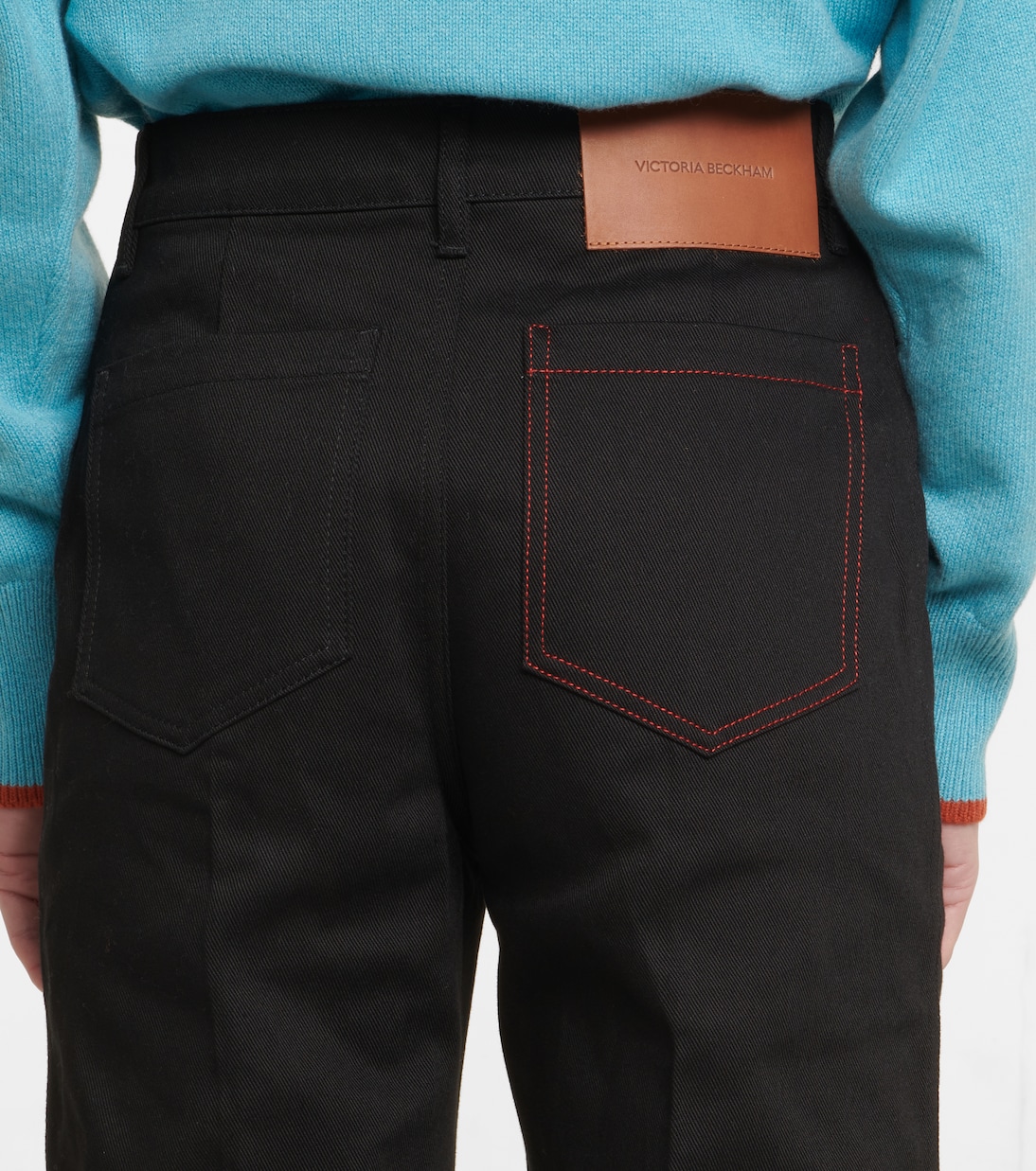 Jean ample à taille haute en coton | Victoria Beckham