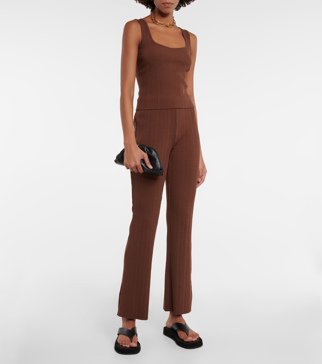 Schlaghose aus Rippstrick | Vince