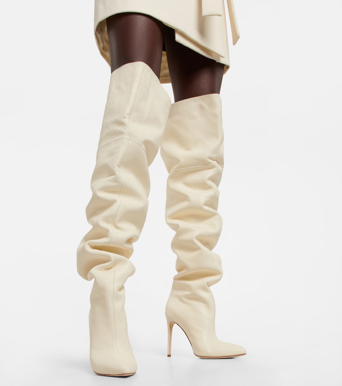 Leather over-the-knee boots | Paris Texas