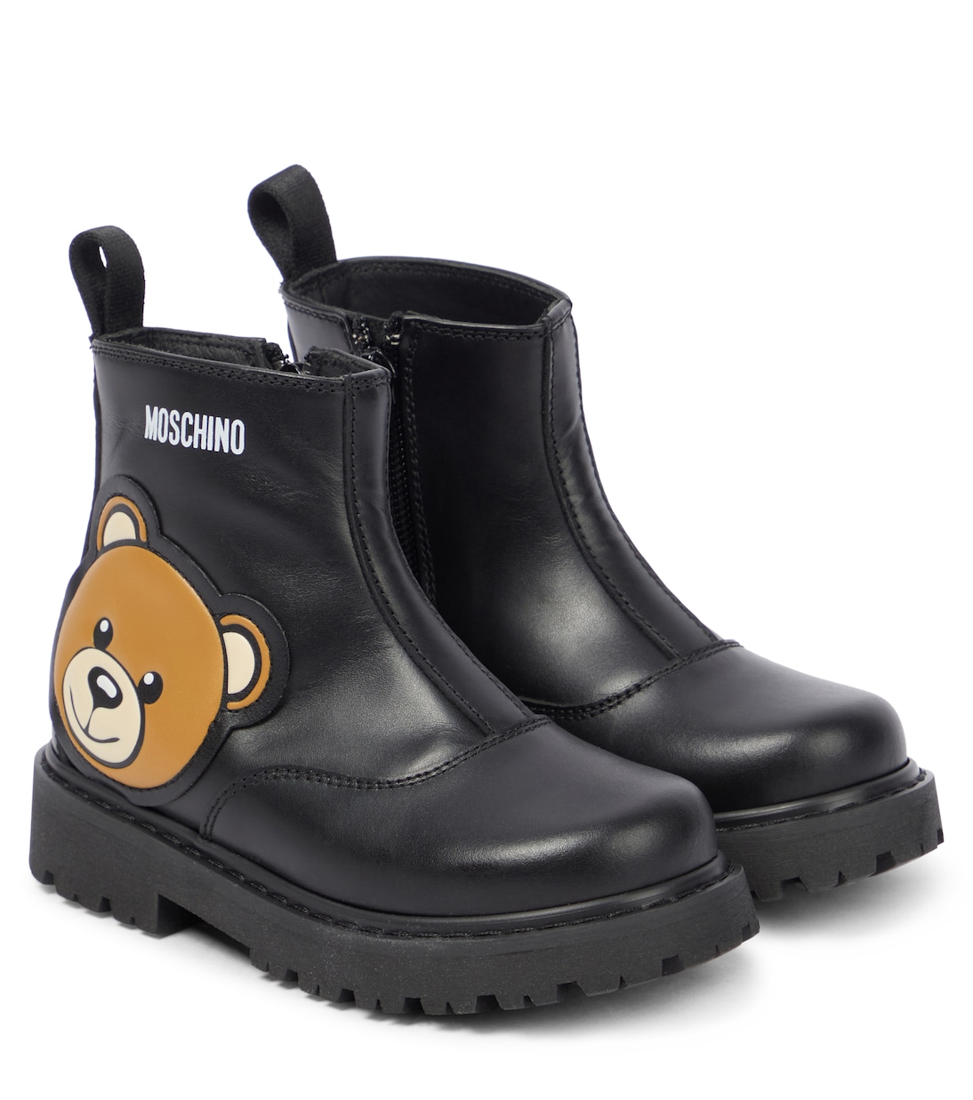 Leather ankle boots | Moschino Kids