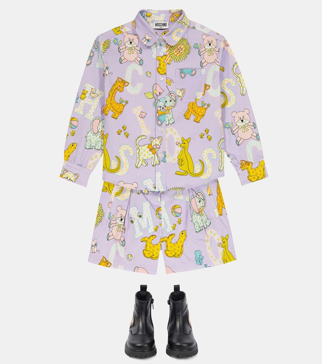 Leather ankle boots | Moschino Kids