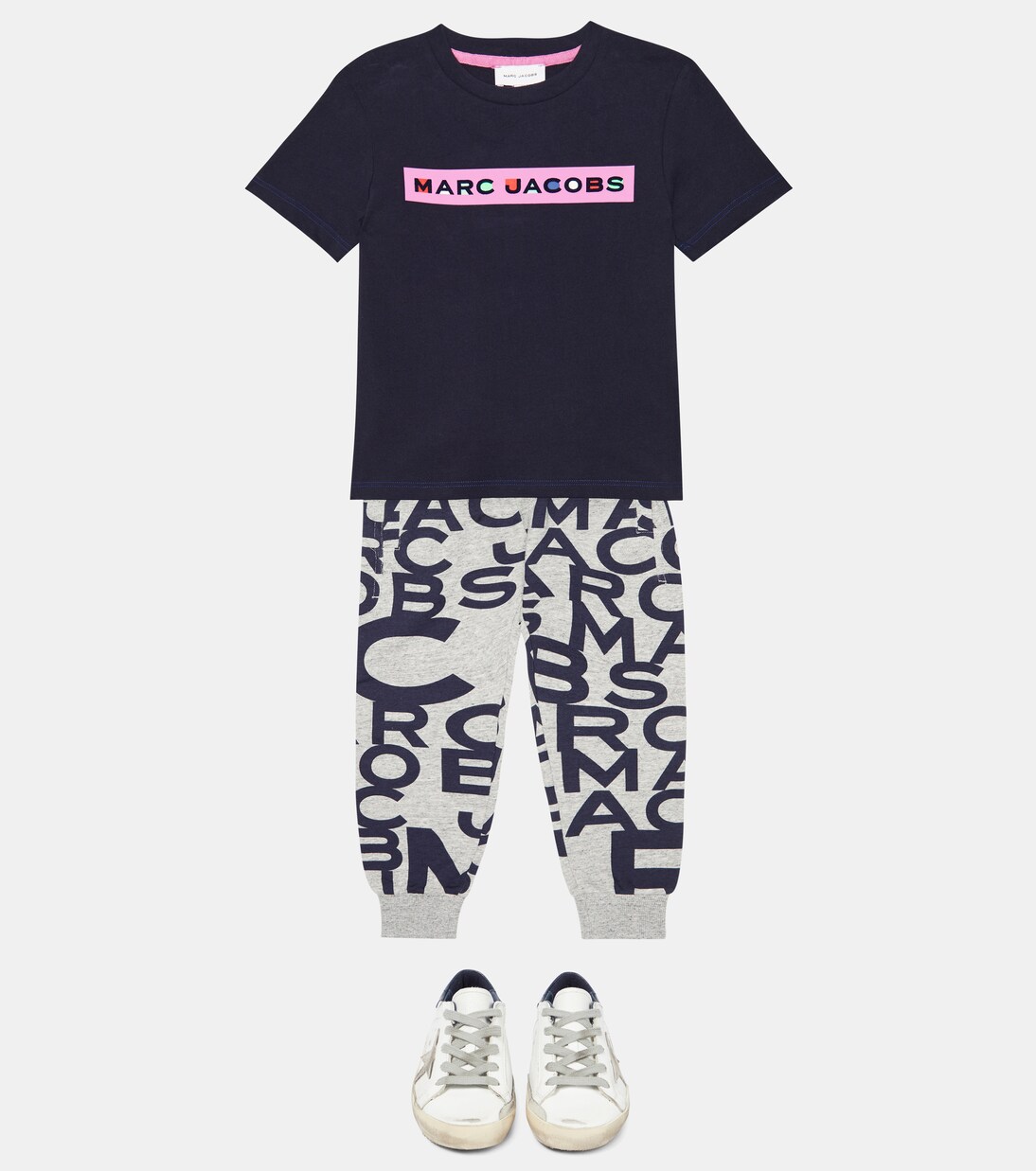 Logo-print cotton jersey sweatpants | Marc Jacobs Kids