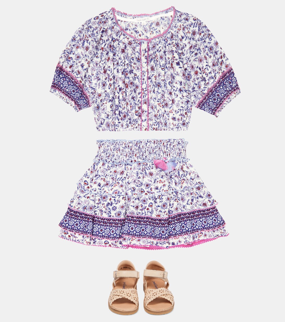 Ariel floral skirt | Poupette St Barth Kids