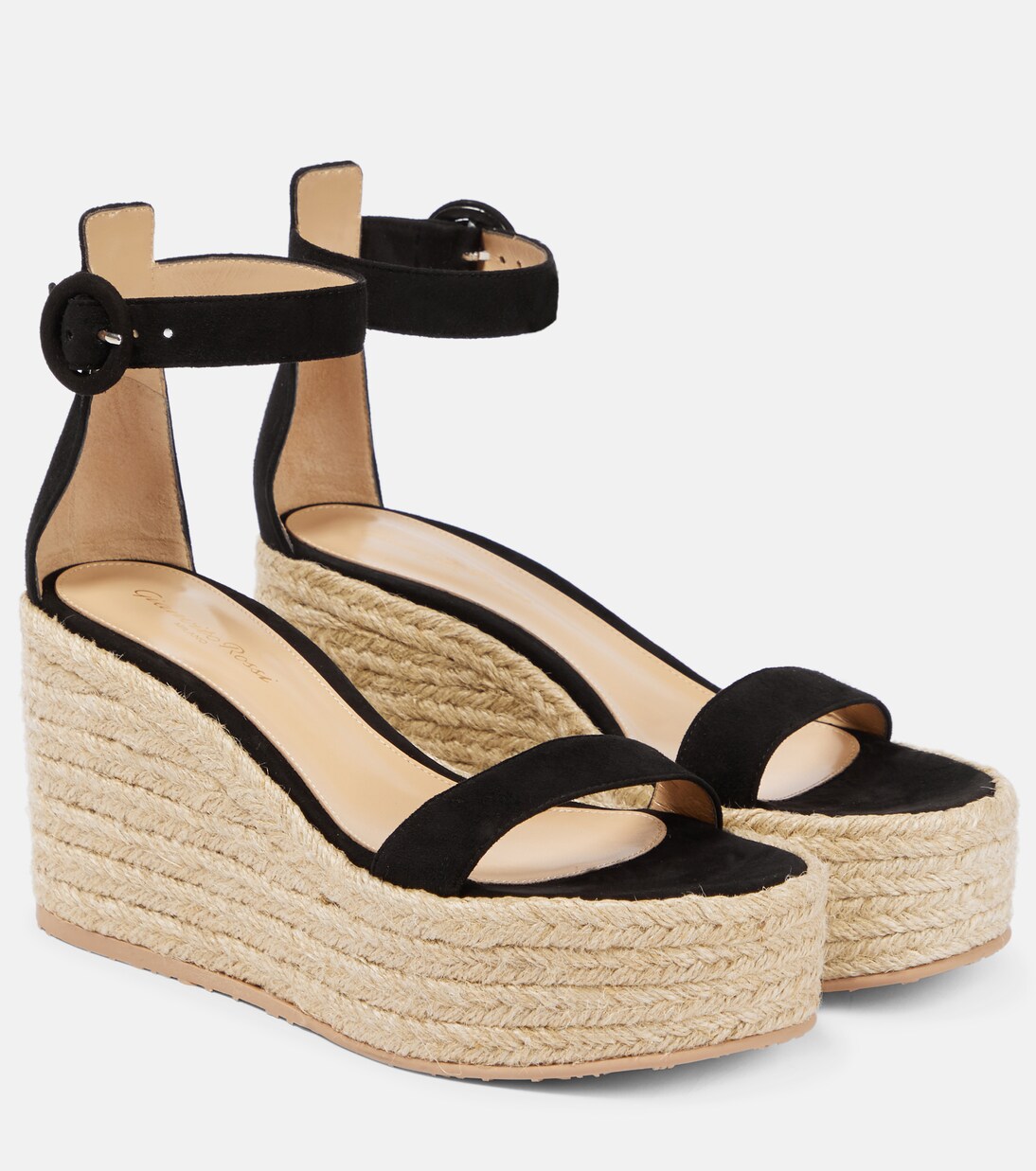 Espadrille-Sandalen Portofino mit Veloursleder | Gianvito Rossi