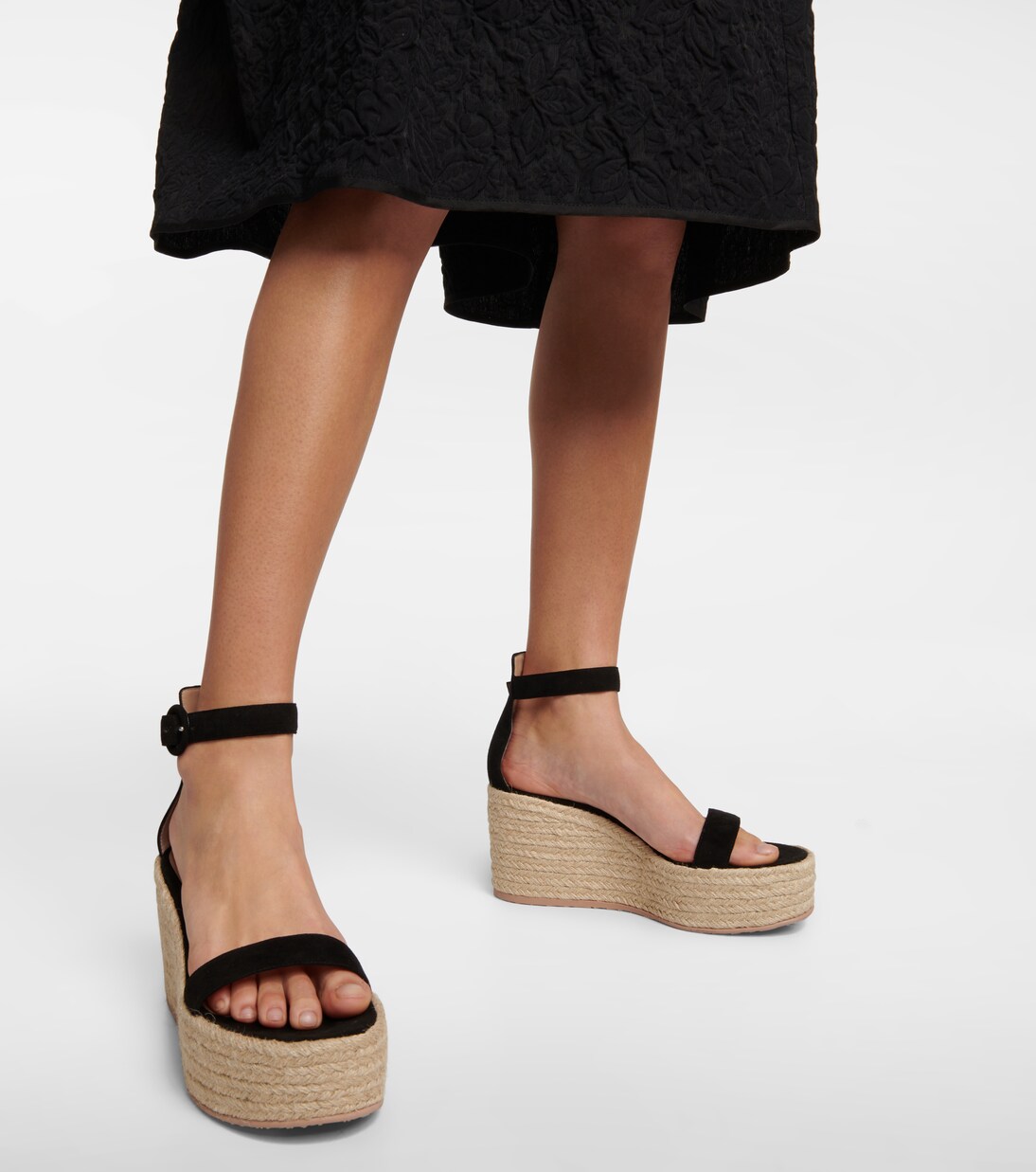 Espadrille-Sandalen Portofino mit Veloursleder | Gianvito Rossi