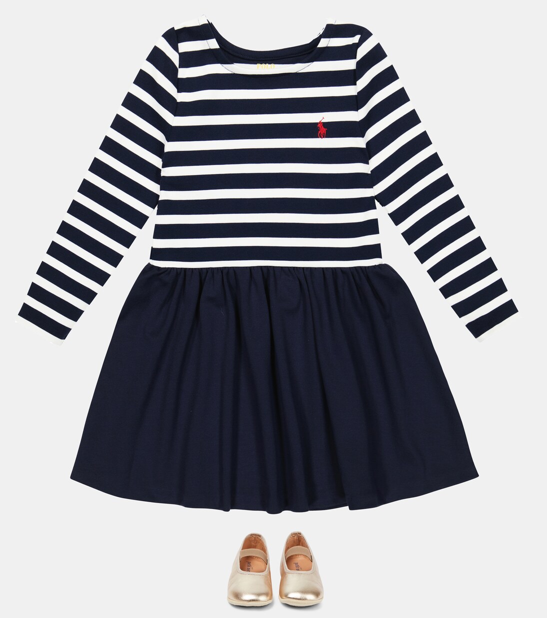 Striped cotton jersey dress | Polo Ralph Lauren Kids