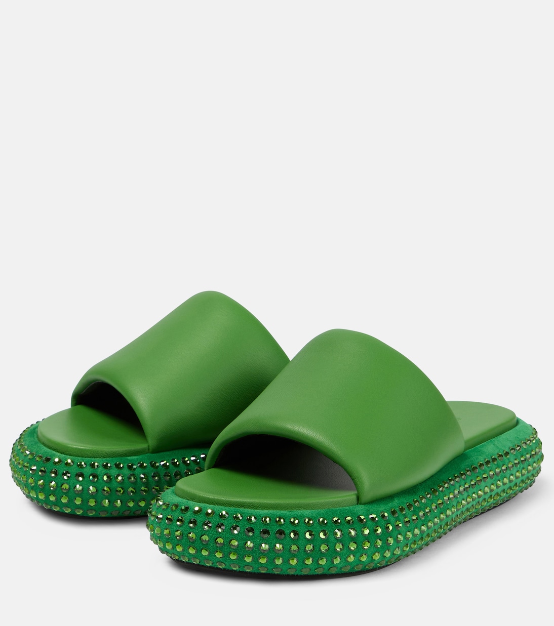 Embellished leather slides | JW Anderson