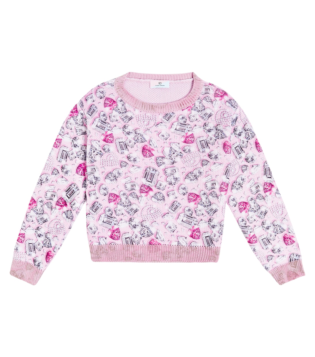 x Chiara Ferragni printed wool-blend sweater | Monnalisa