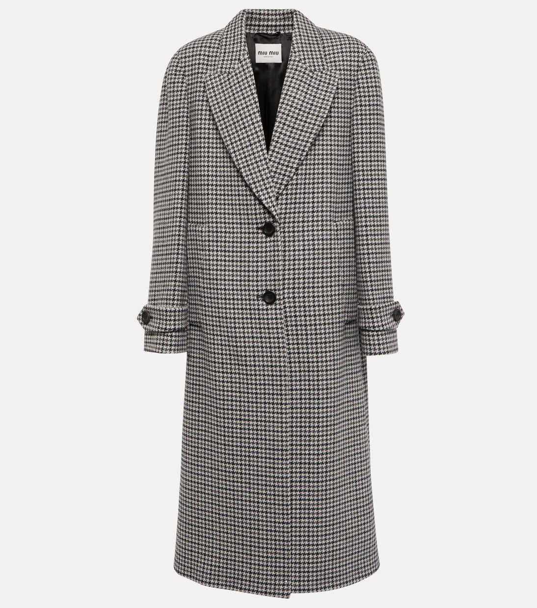 Single-breasted virgin wool coat | Miu Miu