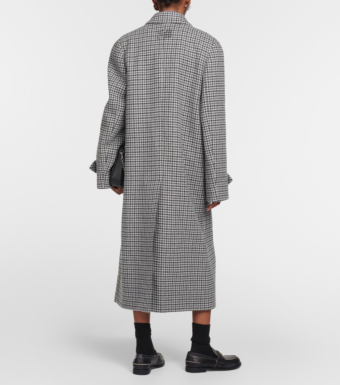 Single-breasted virgin wool coat | Miu Miu