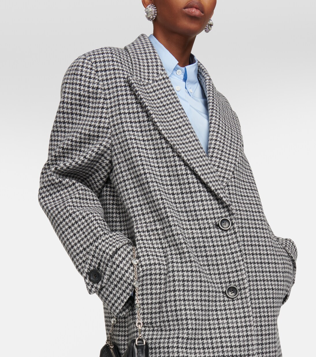 Single-breasted virgin wool coat | Miu Miu