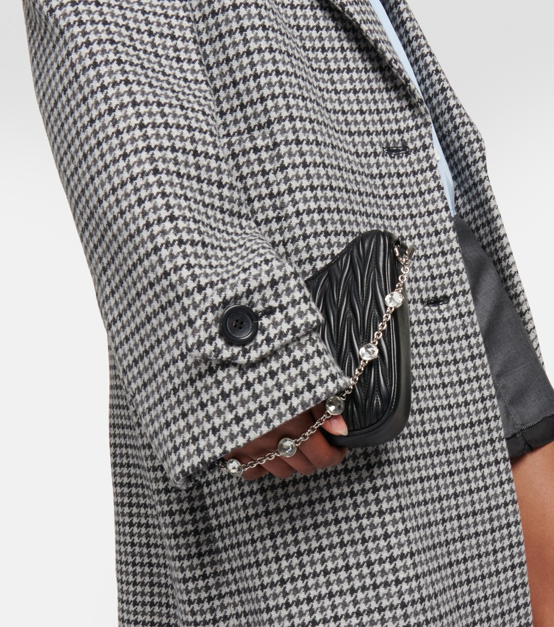 Single-breasted virgin wool coat | Miu Miu