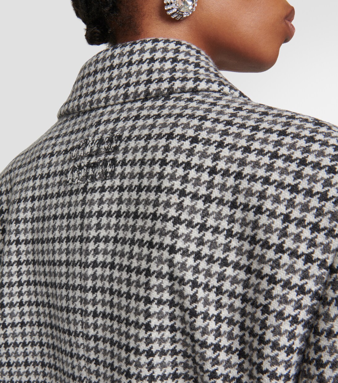 Single-breasted virgin wool coat | Miu Miu