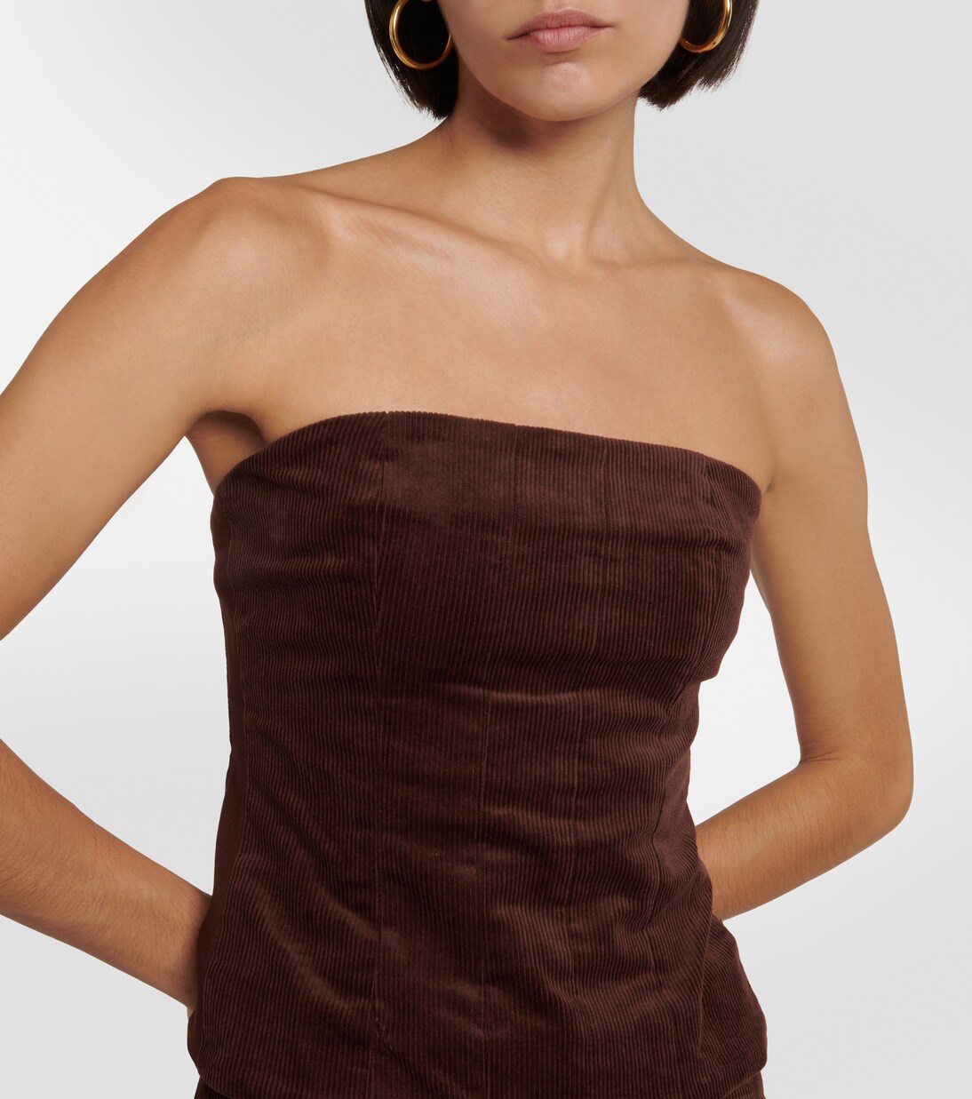 Top Woodgrain aus Baumwoll-Cord | Staud