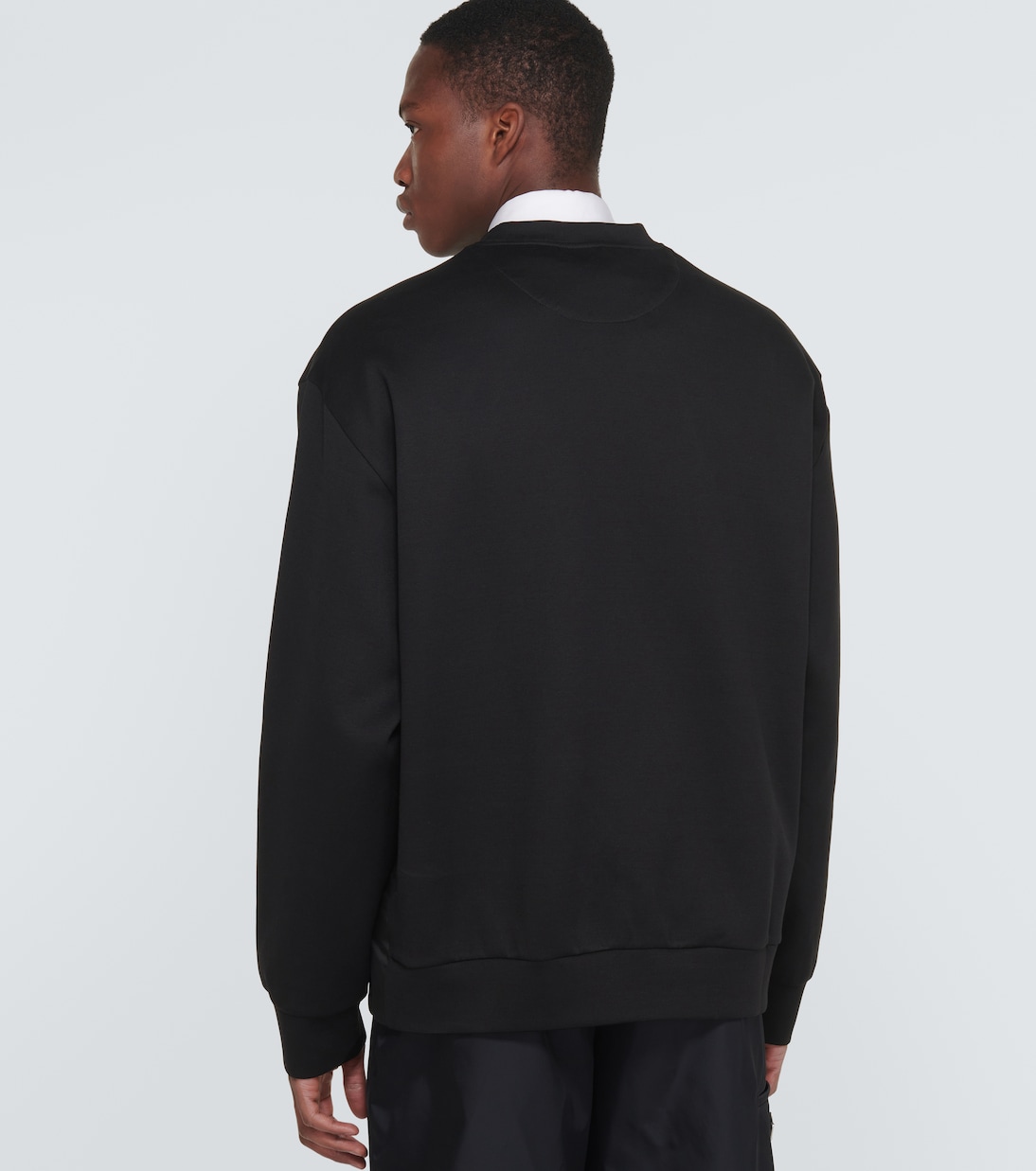 Felpa in misto cotone con logo | Prada