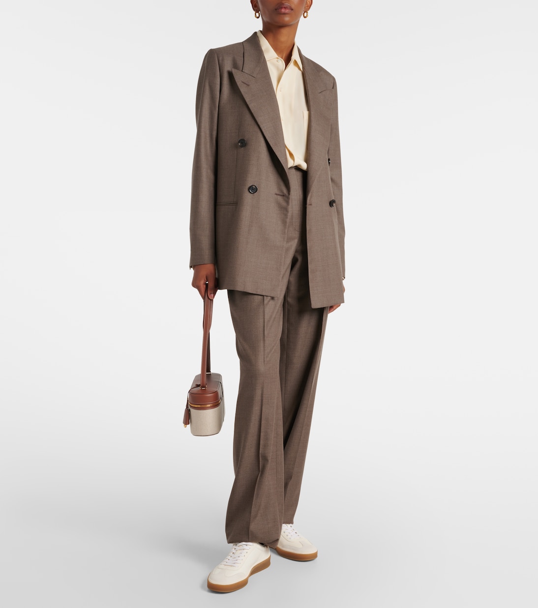 Sneakers Tennis Walk aus Leder mit Veloursleder | Loro Piana