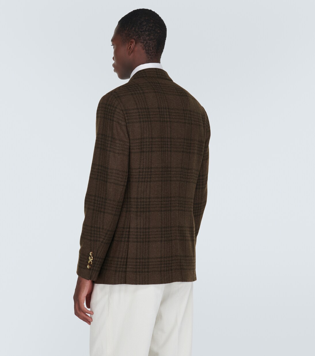 Tartan wool, silk, and cashmere blazer | Brunello Cucinelli