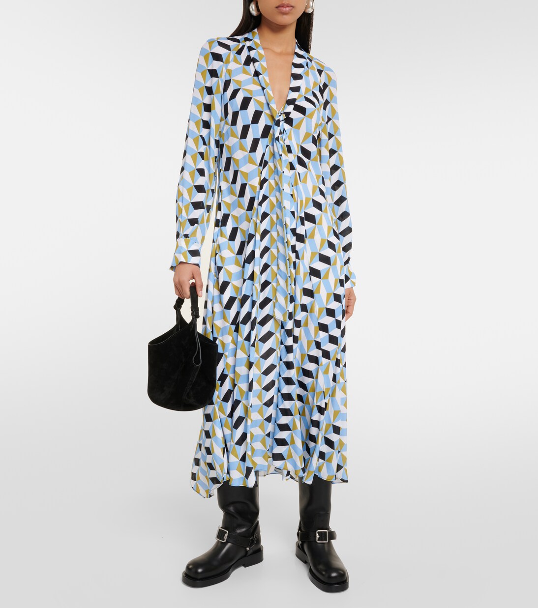 Robe midi Graphic Volumes imprimée | Dorothee Schumacher