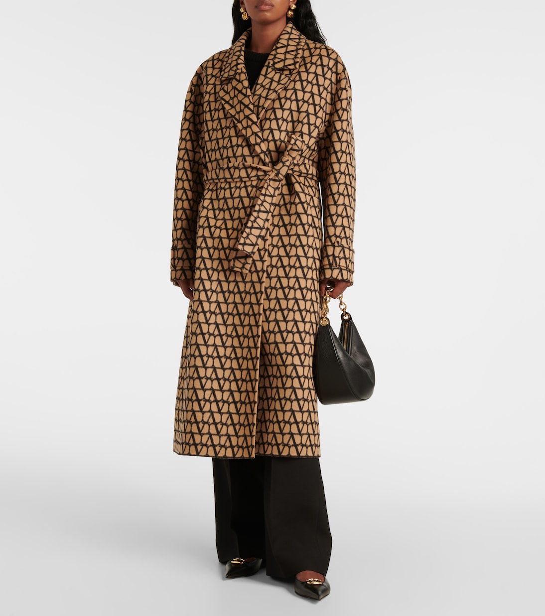 Manteau Toile Iconographe en laine et soie | Valentino