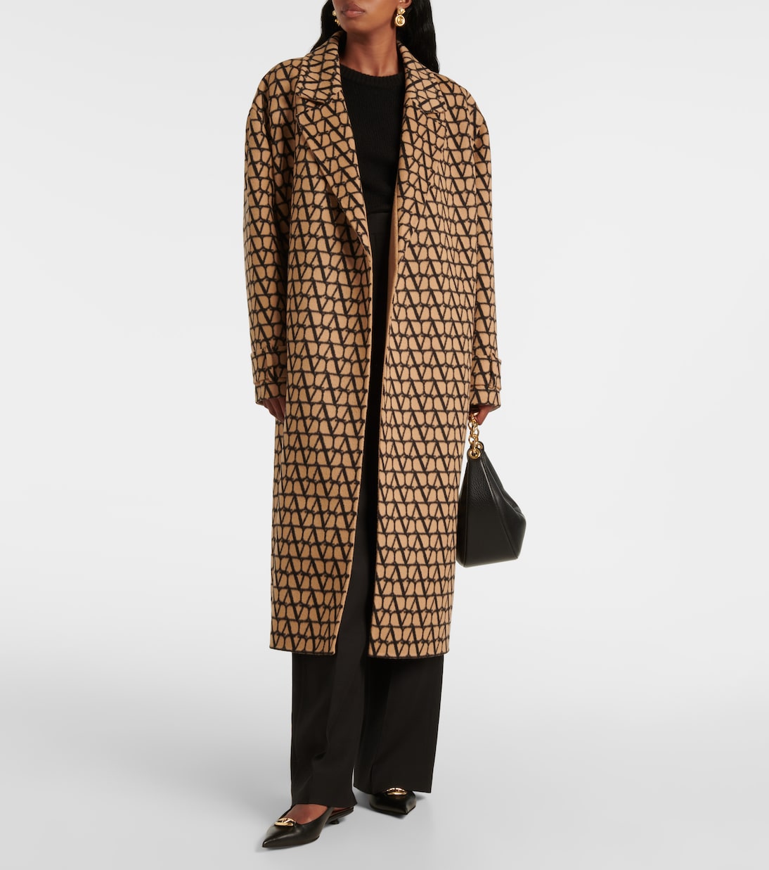 Manteau Toile Iconographe en laine et soie | Valentino