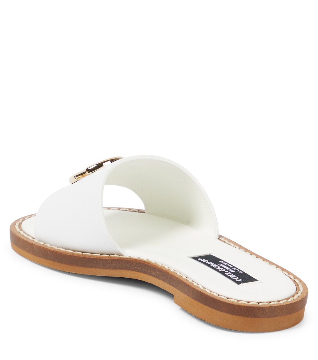 Sandalias de piel con logo | Dolce&Gabbana Kids