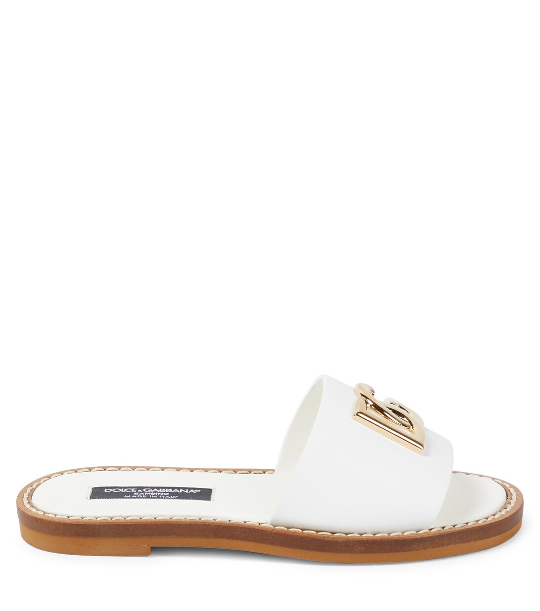Sandalias de piel con logo | Dolce&Gabbana Kids