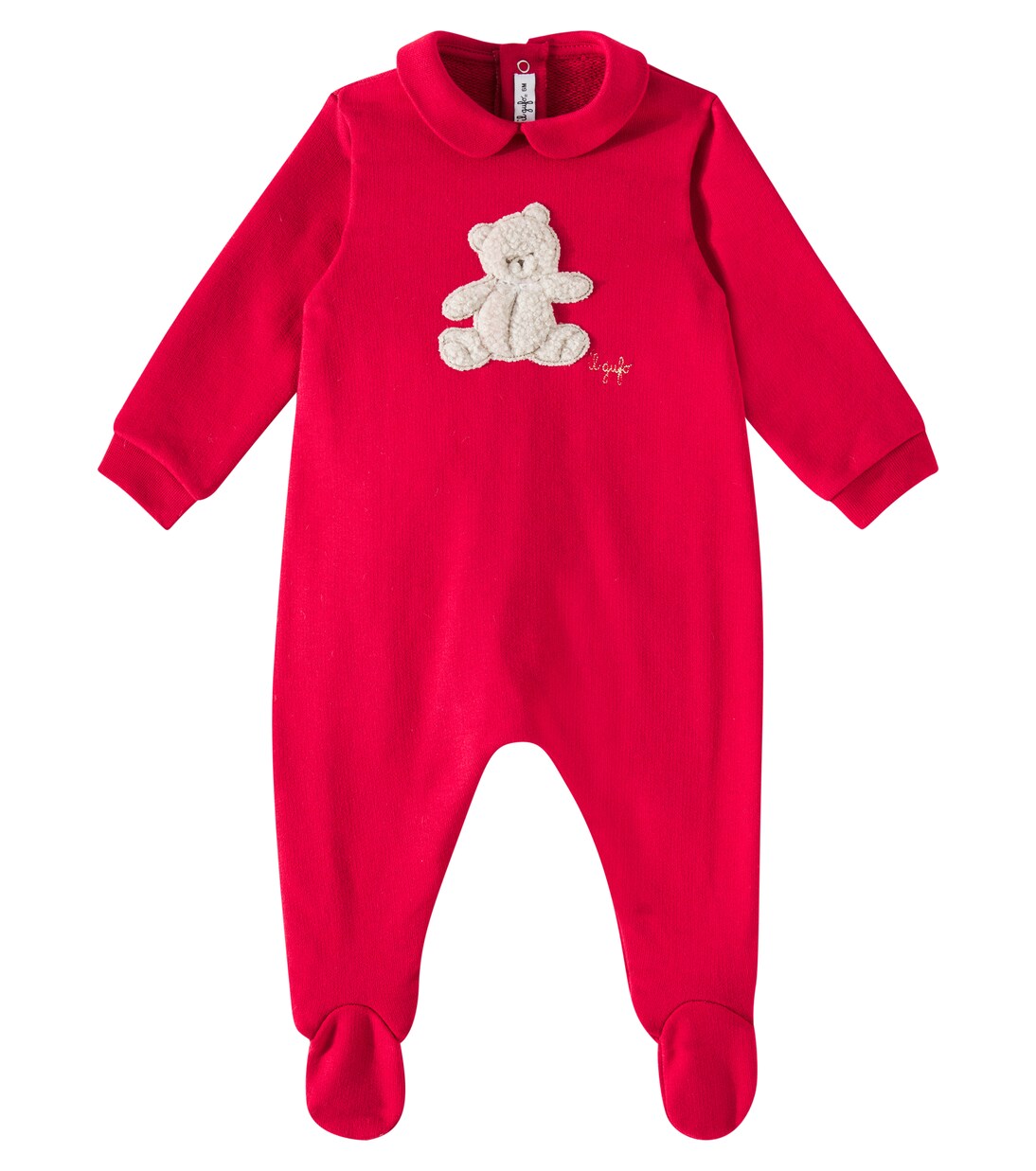 Baby patch-appliqué cotton onesie | Il Gufo