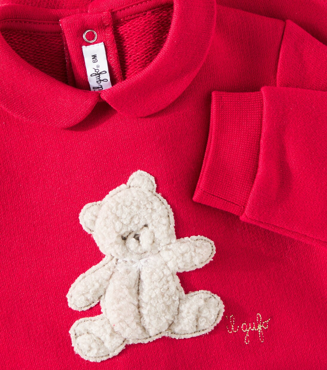 Baby patch-appliqué cotton onesie | Il Gufo