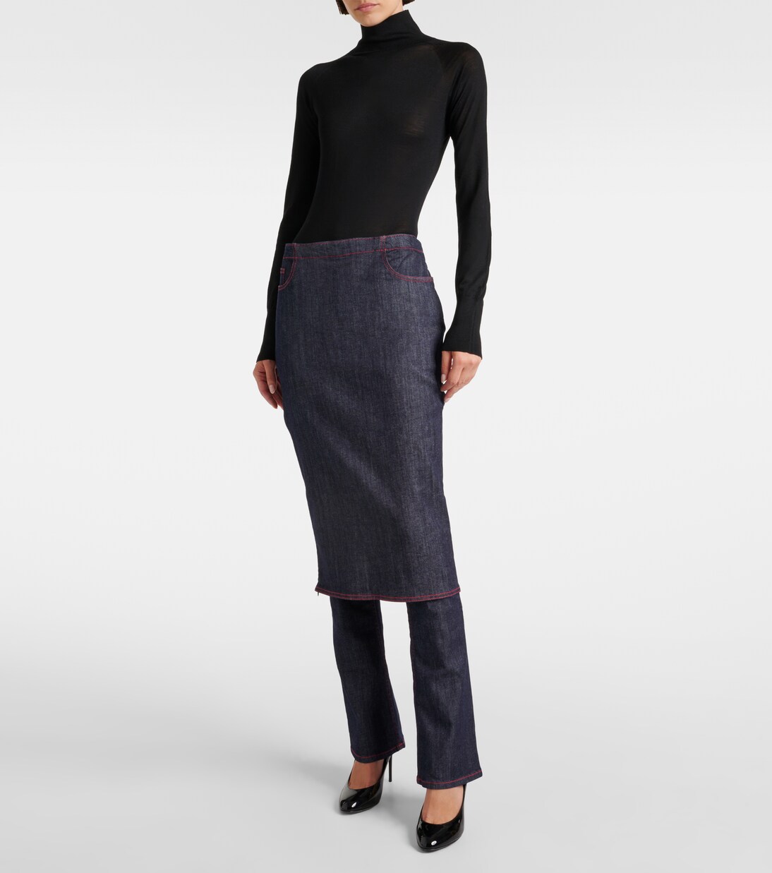 Denim skirt pants | Alaïa