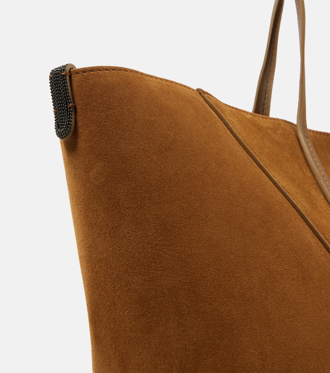 Tote Bag Duo Large aus Veloursleder | Brunello Cucinelli