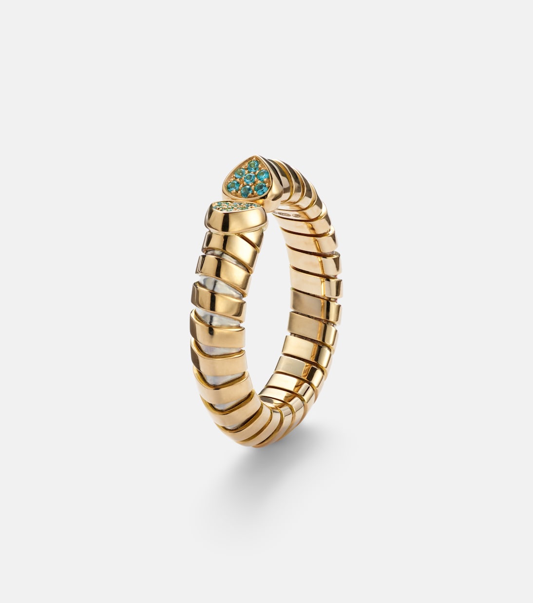 Anello Trisolina in oro 18kt con tormaline | Marina B