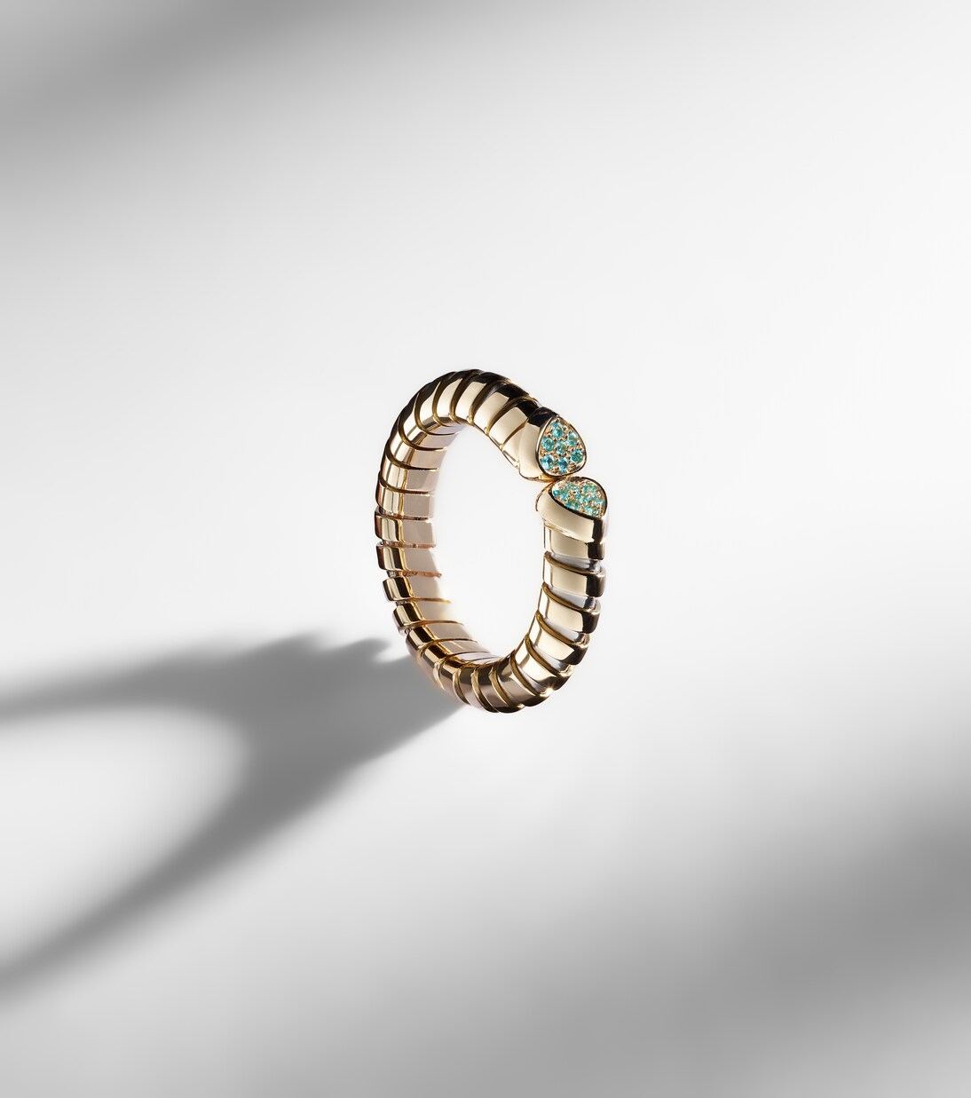 Anello Trisolina in oro 18kt con tormaline | Marina B