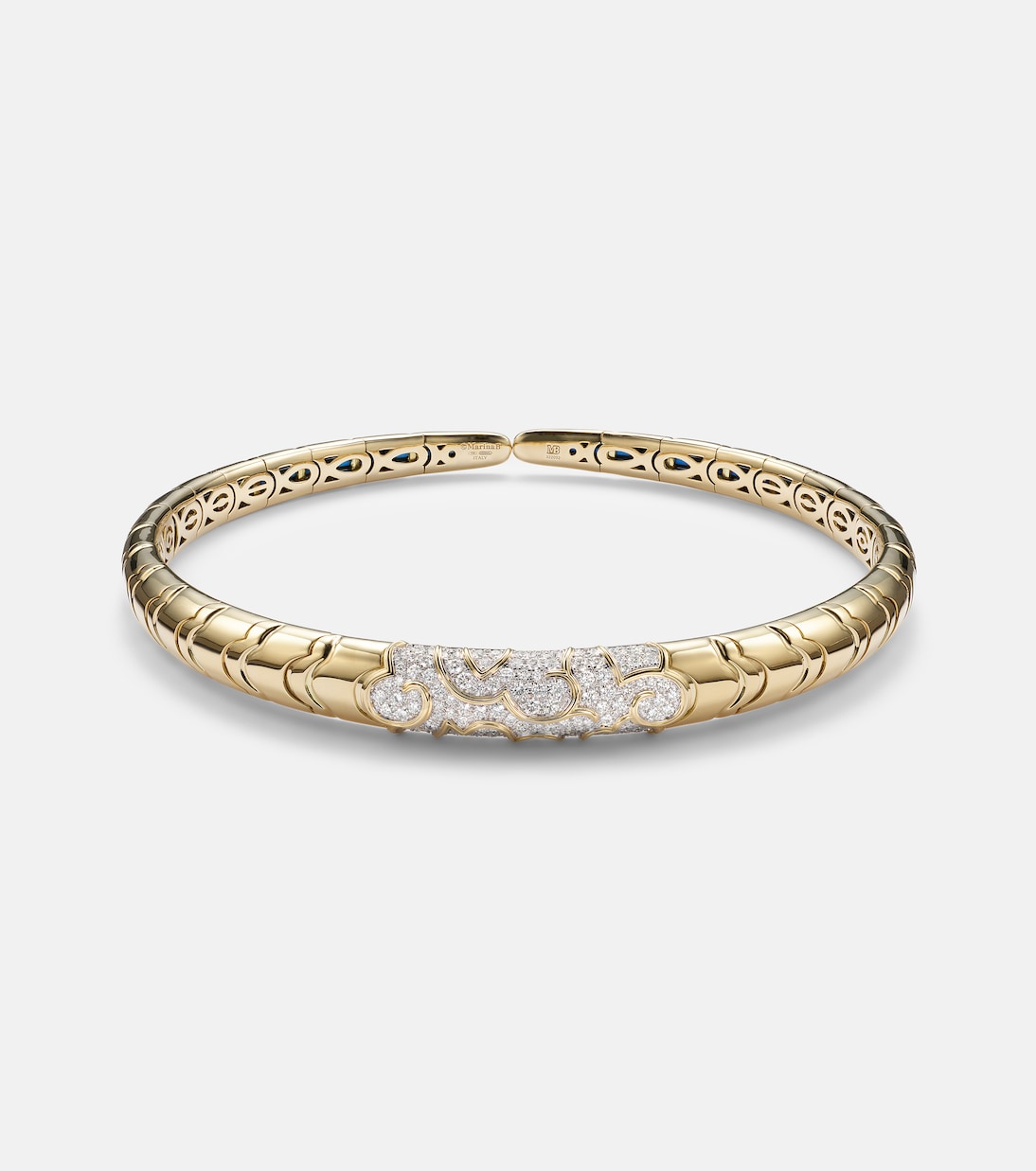 Choker Onda aus 18kt Gelbgold mit Diamanten | Marina B
