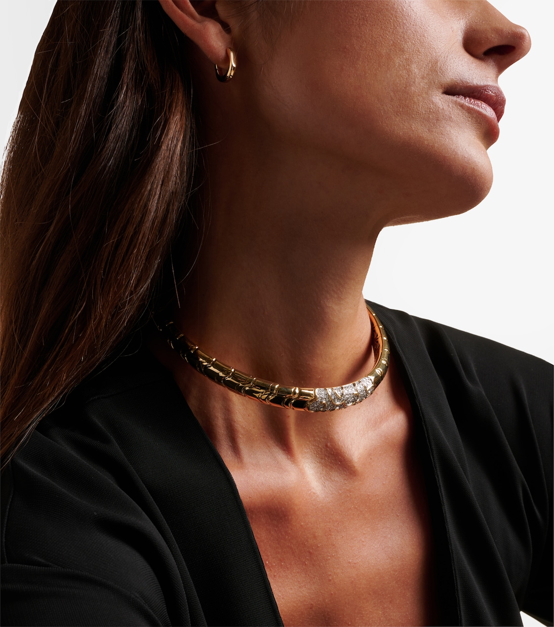 Choker Onda aus 18kt Gelbgold mit Diamanten | Marina B