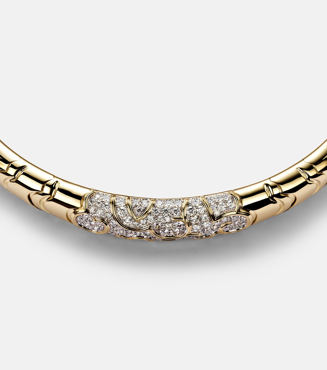 Choker Onda aus 18kt Gelbgold mit Diamanten | Marina B