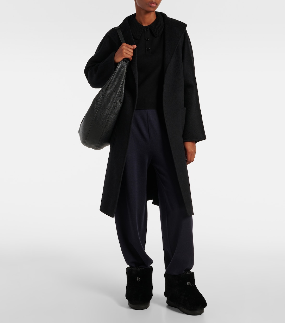 Shearling-trimmed leather ankle boots | Bogner