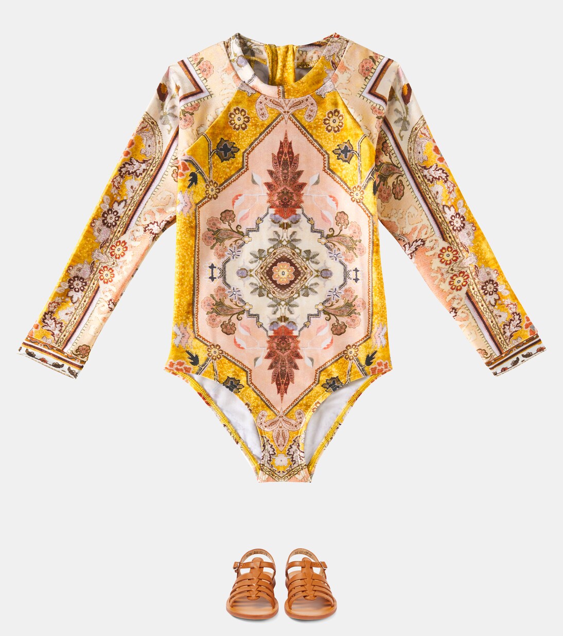 Wylie printed rashguard swimsuit | Zimmermann Kids