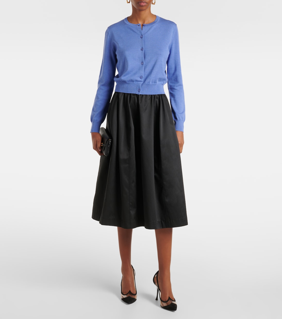 Cropped-Cardigan aus Seide und Baumwolle | Carolina Herrera