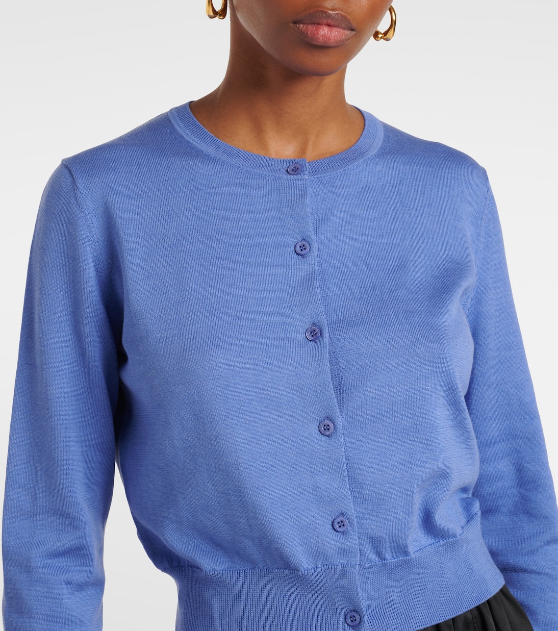 Cropped-Cardigan aus Seide und Baumwolle | Carolina Herrera