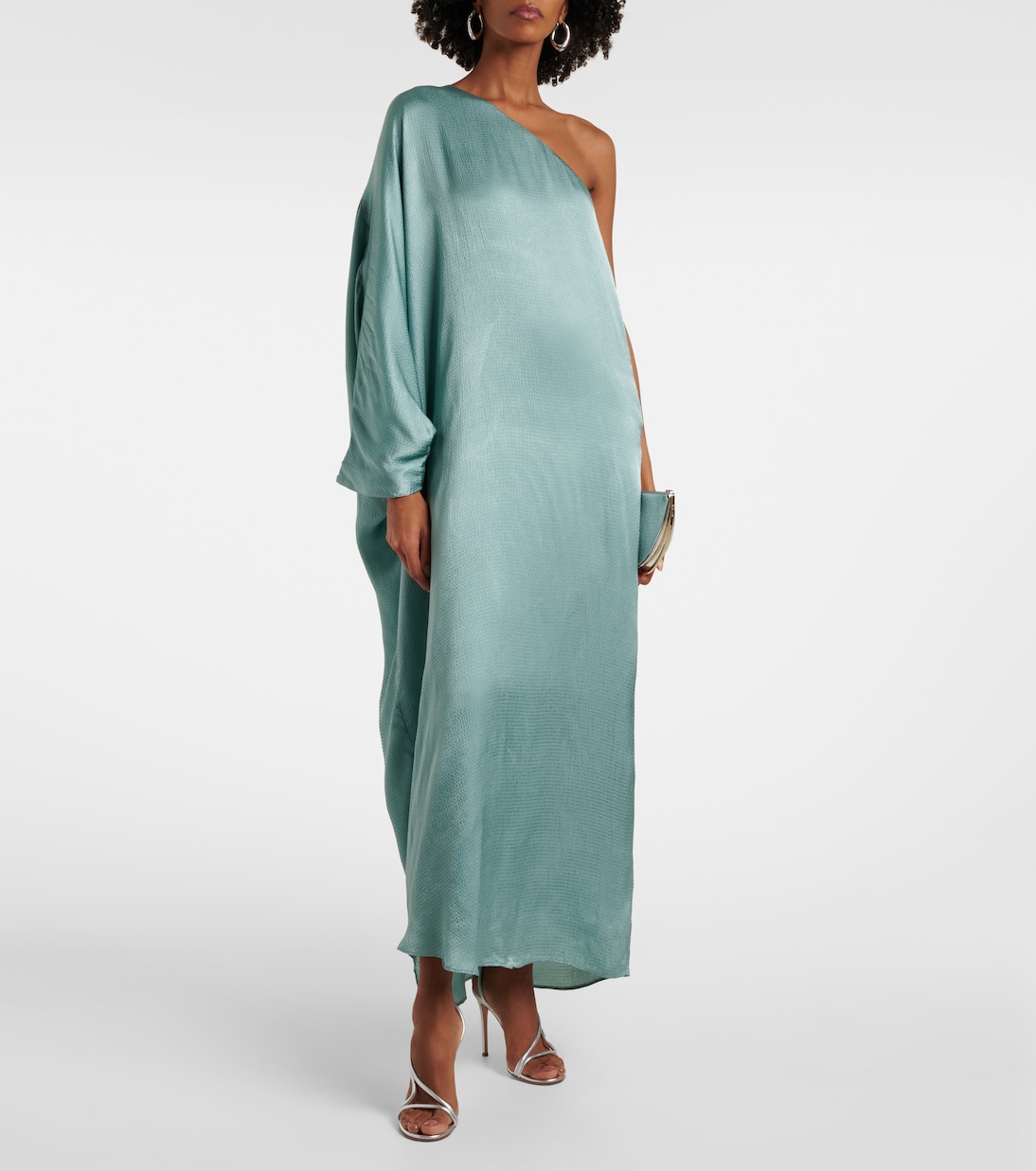 One-Shoulder-Maxikleid Sonia aus Satin | Staud
