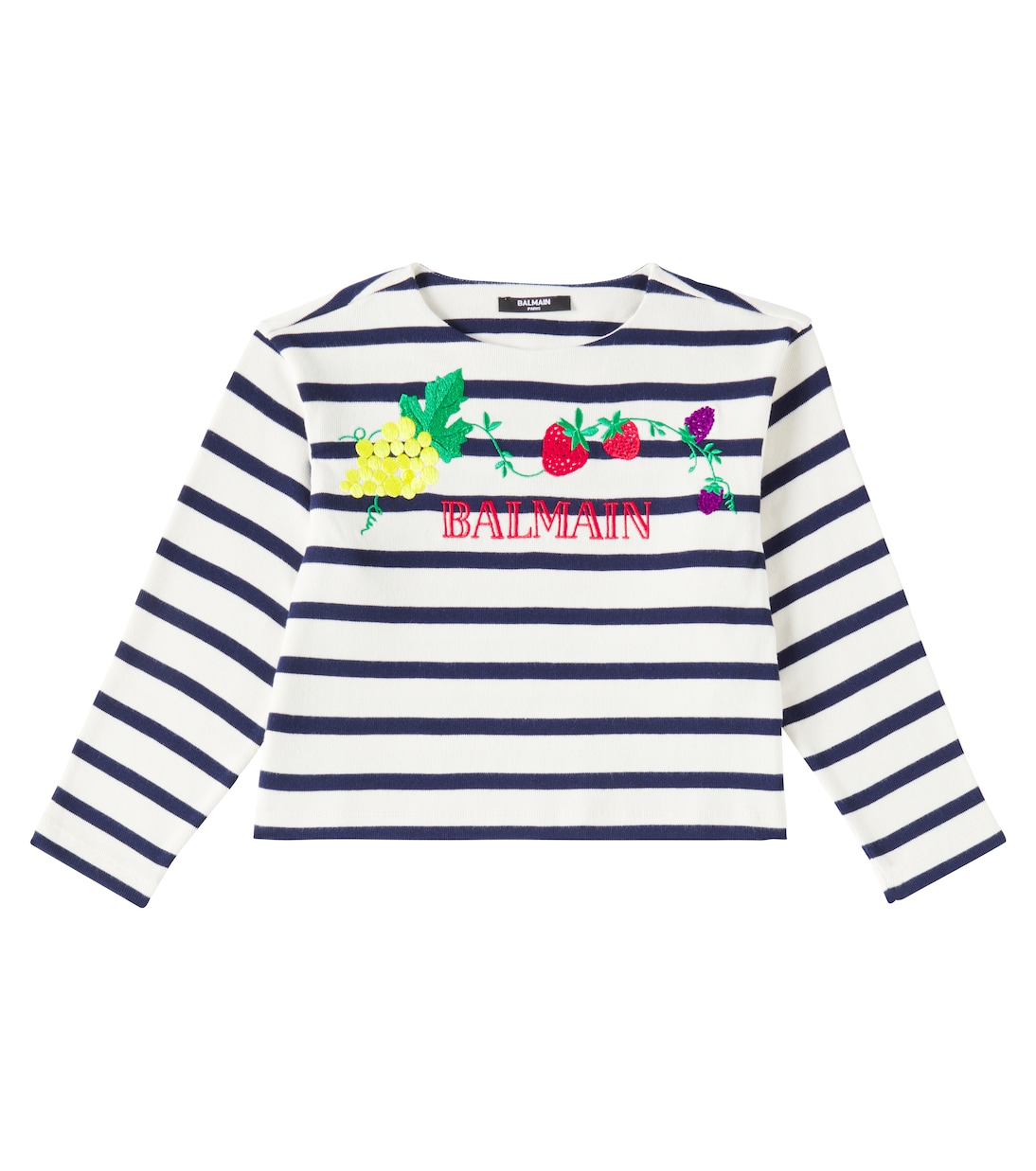 Striped cotton jersey T-shirt | Balmain Kids