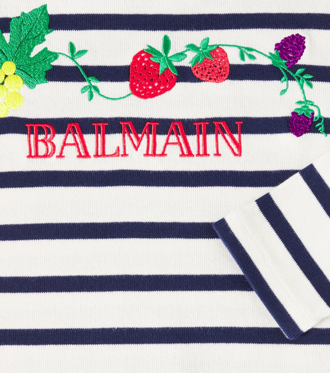 Striped cotton jersey T-shirt | Balmain Kids