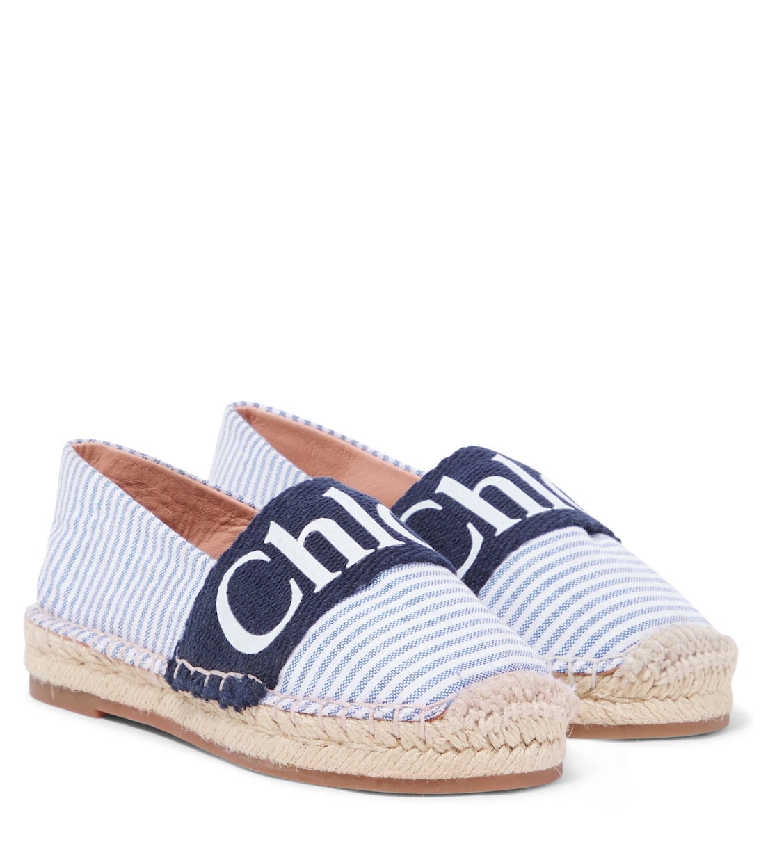 Espadrillas a righe con logo | Chloé Kids