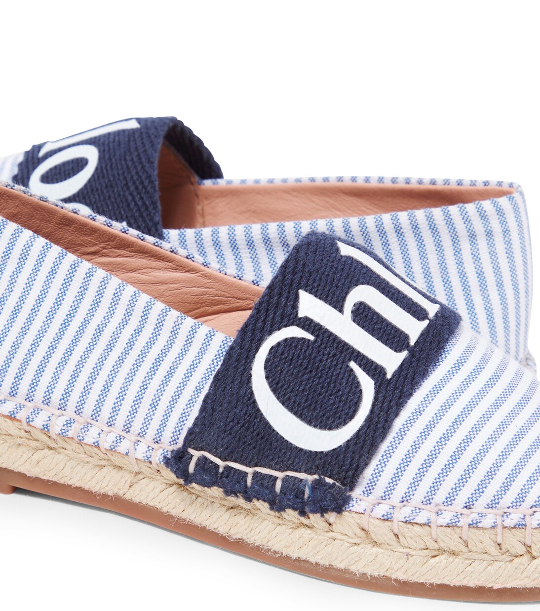 Espadrillas a righe con logo | Chloé Kids